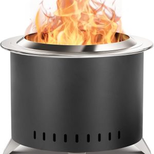 22" Stainless Steel Smokeless Fire Pit