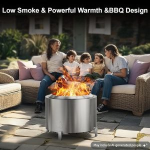 27" Stainless Steel Smokeless Fire Pit