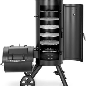 Vertical Charcoal Smoker Grill Combo