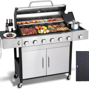 6-Burner Propane Gas BBQ Grill
