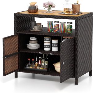 Rattan Outdoor Storage Cabinet