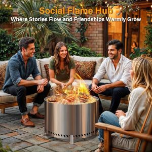 28" Stainless Steel Smokeless Fire Pit