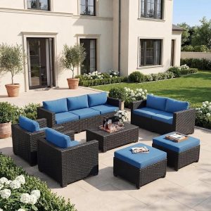 7-Piece Rattan Patio Furniture Set