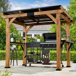 Modern Cedar Grill Gazebo Bar