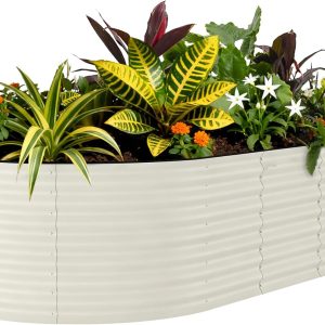 Garvee Galvanized Oval Raised Garden Bed